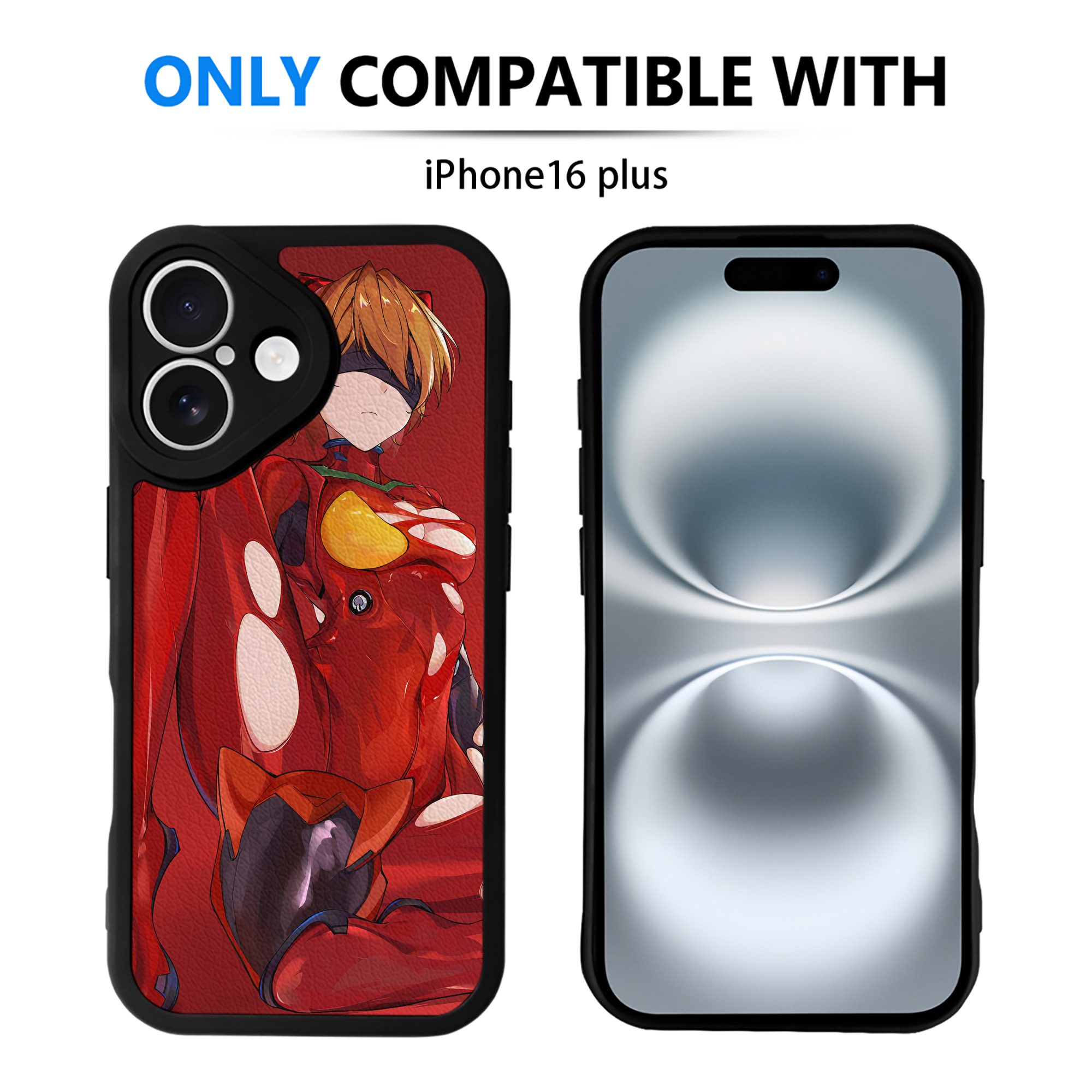 （画像用） EVA 新世紀エヴァンゲリオン 【iPhone 16シリーズ対応】シリコンスマホケース（レザー調） 材質：シリコン